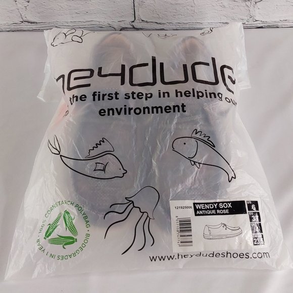 HEY DUDE 'WENDY SOX' MOCCASIN SHOES ANTIQUE ROSÈ HEATHER - Picture 15 of 16